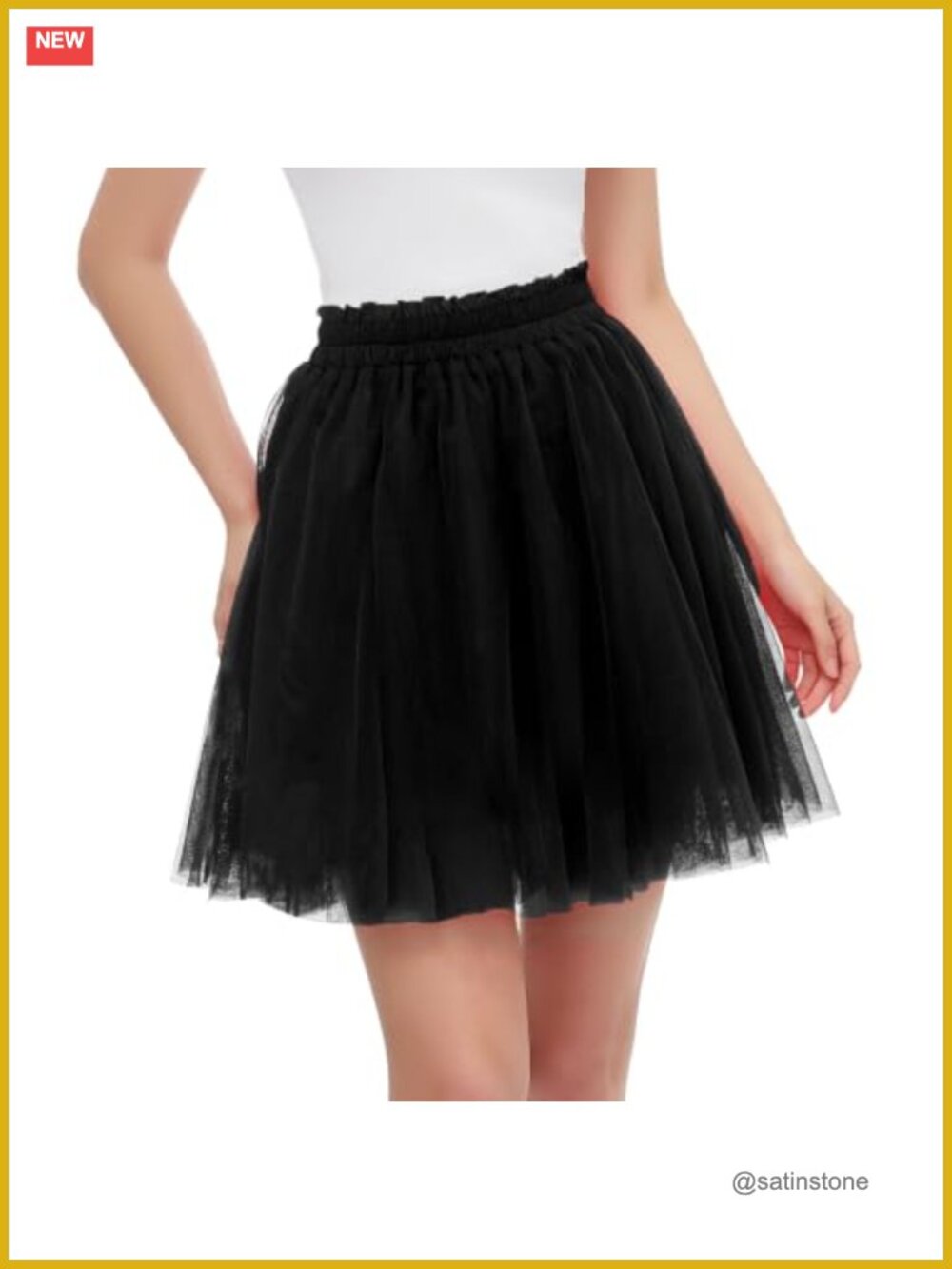 Women's Short Tutu Skirt - Ruffle A-Line Tulle Dance Skirt